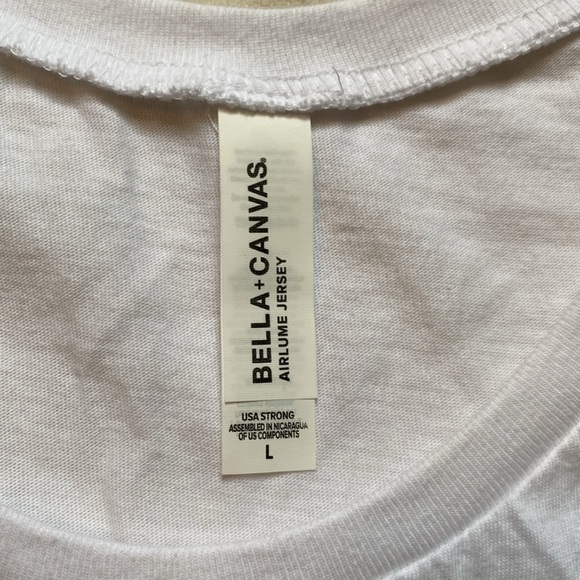 Leopard Print Heart White Muscle Shirt Women’s Size Large - Picture 3 of 6